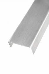 Edelstahl U-Profil 0,8 mm K240 geschliffen